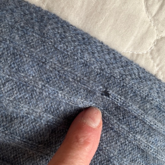 Deal❤️🔥🎉❄️Blue Ribbed Cashmere Scarf - Picture 4 of 4